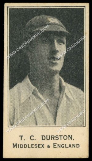Barratt - 'Cricketers Footballers & Teams' (1925) - T.C. Durston (Middlesex & England)