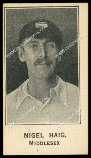 Barratt - 'Cricketers Footballers & Teams' (1925) - Nigel Haig (Middlesex)