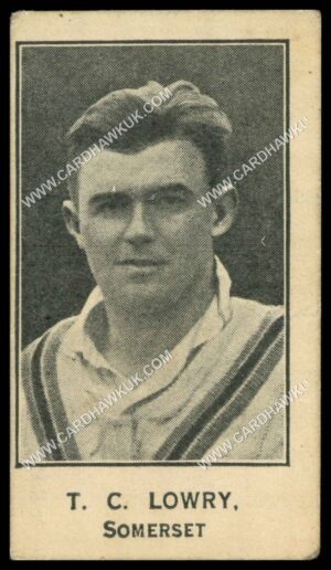 Barratt - 'Cricketers Footballers & Teams' (1925) - T.C. Lowry (Somerset)