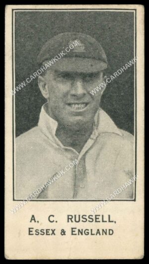 Barratt - 'Cricketers Footballers & Teams' (1925) - A.C. Russell (Essex & England)