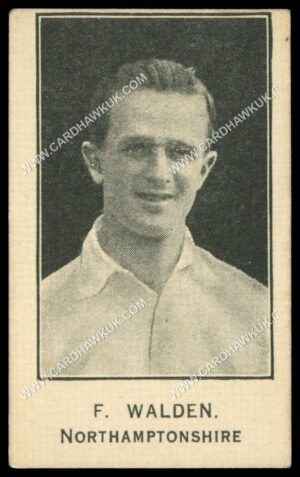 Barratt - 'Cricketers Footballers & Teams' (1925) - F. Walden (Northamptonshire)