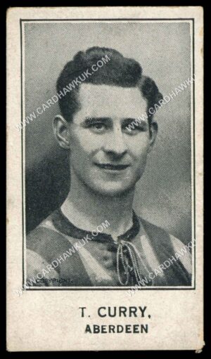 Barratt - 'Cricketers Footballers & Teams' (1925) - T. Curry (Aberdeen) Barratt - 'Cricketers Footballers & Teams' (1925) - T. Curry (Aberdeen)
