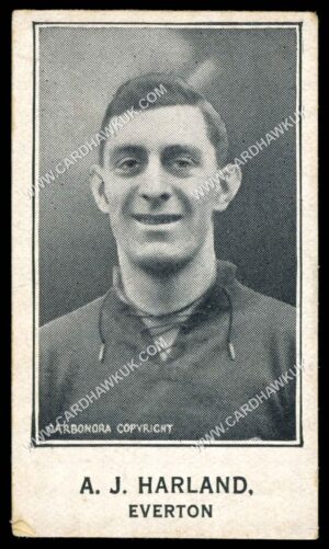 Barratt - 'Cricketers Footballers & Teams' (1925) - A.J. Harland (Everton)