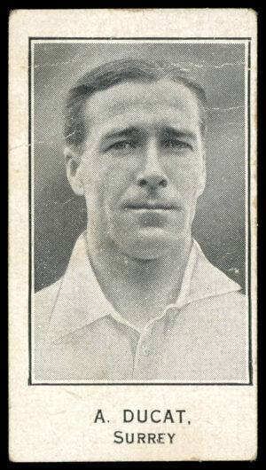 Barratt - 'Cricketers (Sherbet Novelties)' (c1930) - A. Ducat (Surrey)