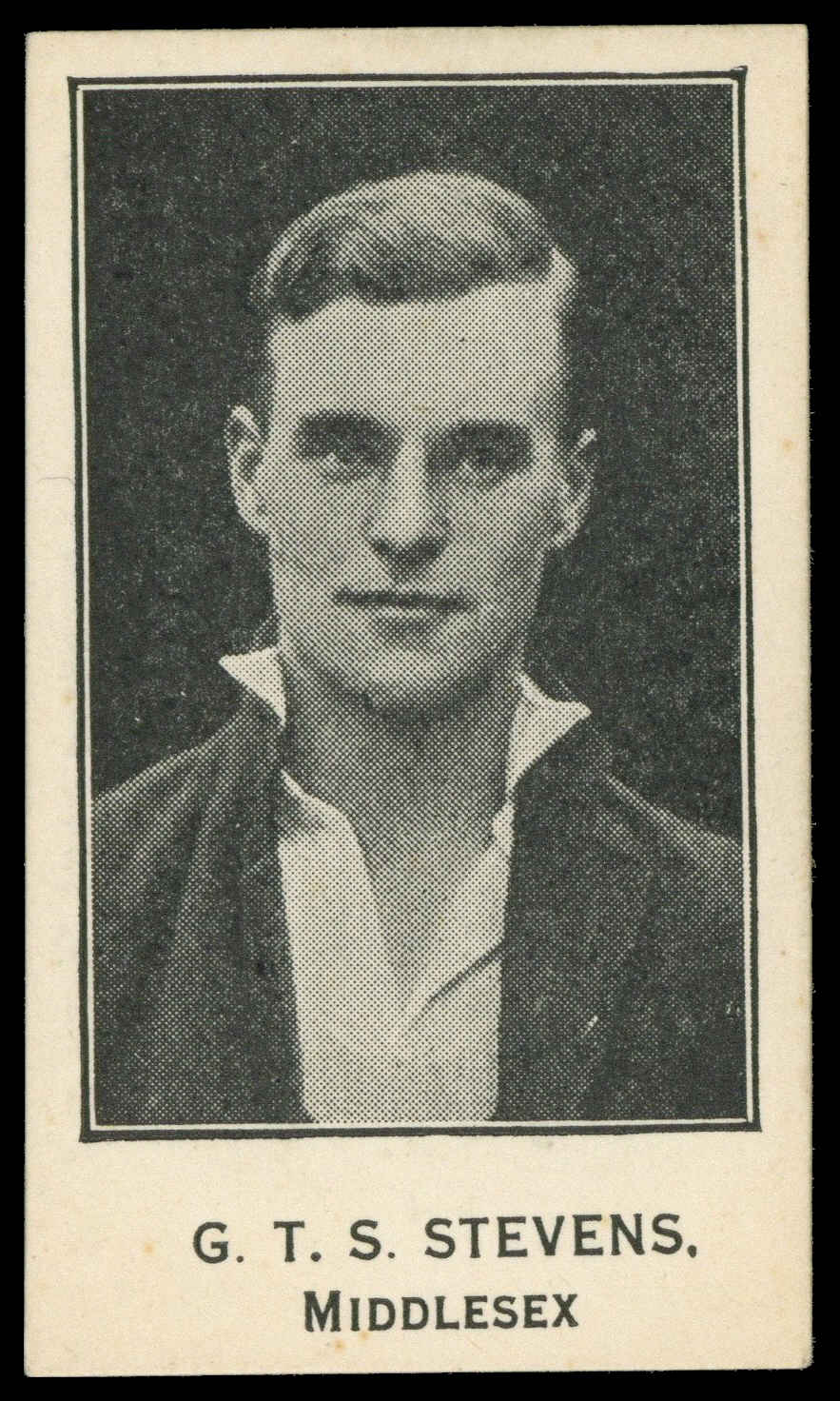 Barratt - 'Cricketers (Xmas Club)' (c1930) - G.T.S. Stevens (Middlesex) Barratt - 'Cricketers (Xmas Club)' (c1930) - G.T.S. Stevens (Middlesex)