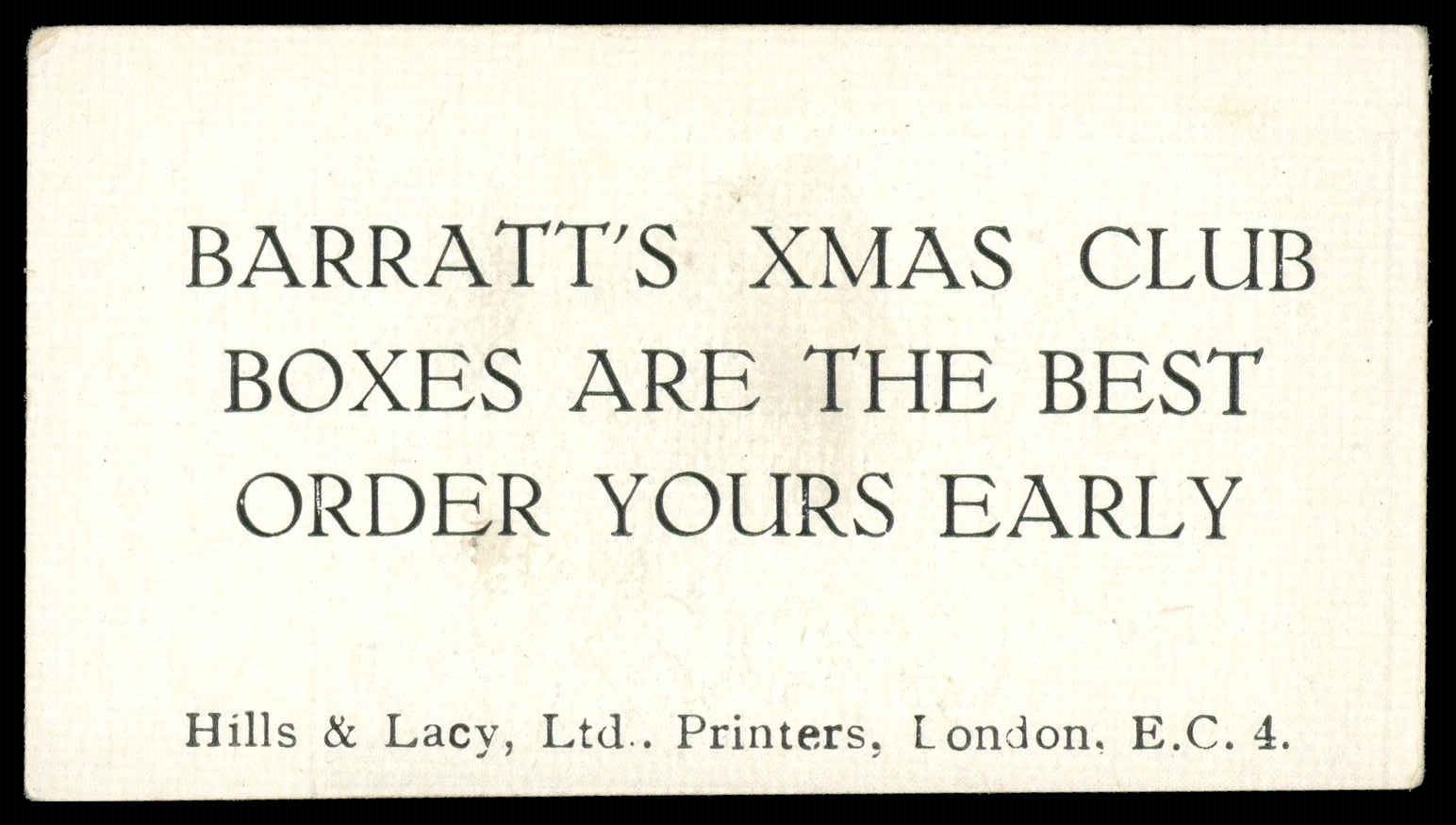 Barratt - 'Cricketers (Xmas Club)' (c1930) - A. Waddington (Yorkshire) Barratt - 'Cricketers (Xmas Club)' (c1930) - A. Waddington (Yorkshire)