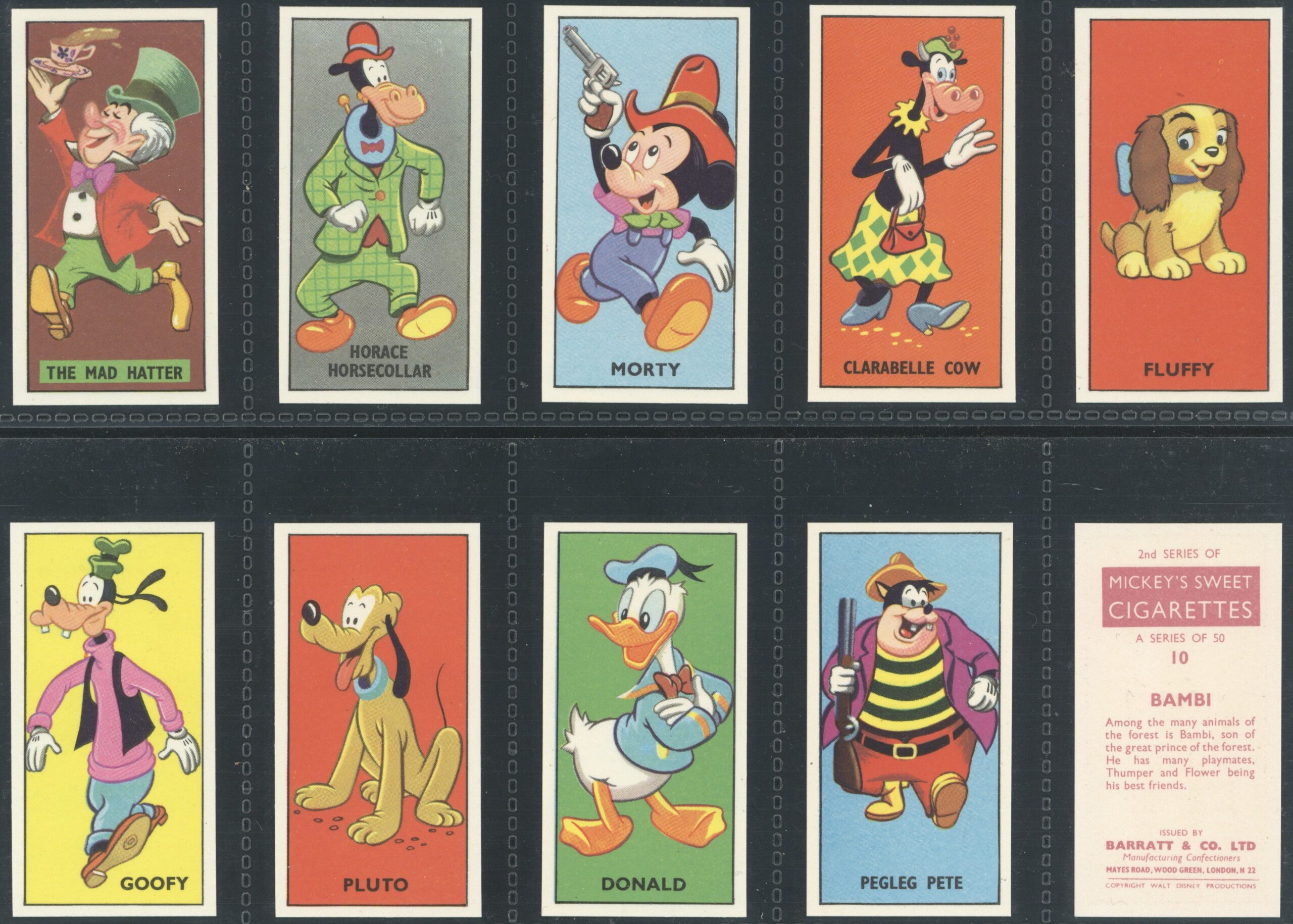 Barratt - 'Disney Characters (S2)' - Complete Set (1957) Barratt - 'Disney Characters (S2)' - Complete Set (1957)