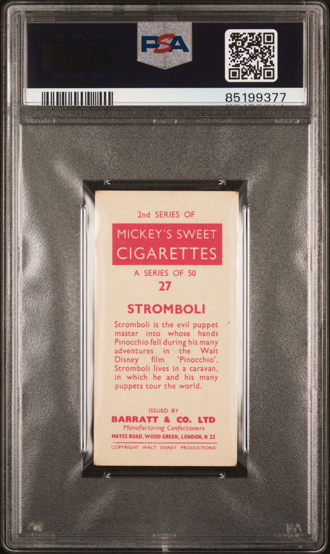 Barratt - 'Disney Characters (S2)' (1957) - Stromboli **PSA4** Barratt - 'Disney Characters (S2)' (1957) - Stromboli **PSA4**