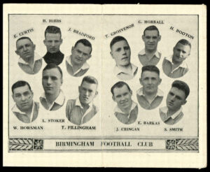 Barratt - 'English Teams Div 1 (1933)' (1933) - Birmingham (Booton top right)