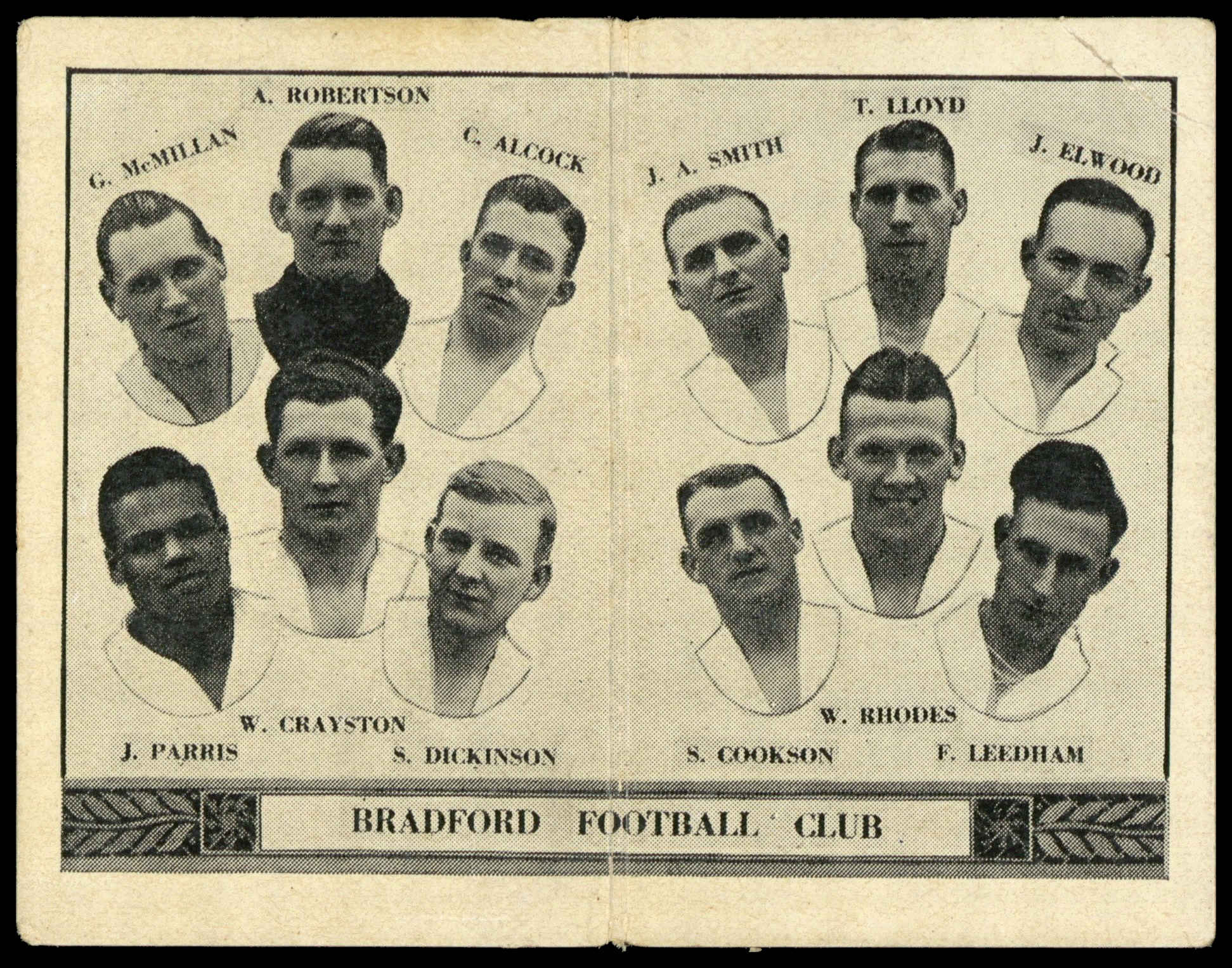Barratt - 'English Teams Div II (1932)' (1932) - Bradford (Smith fourth) Barratt - 'English Teams Div II (1932)' (1932) - Bradford (Smith fourth)