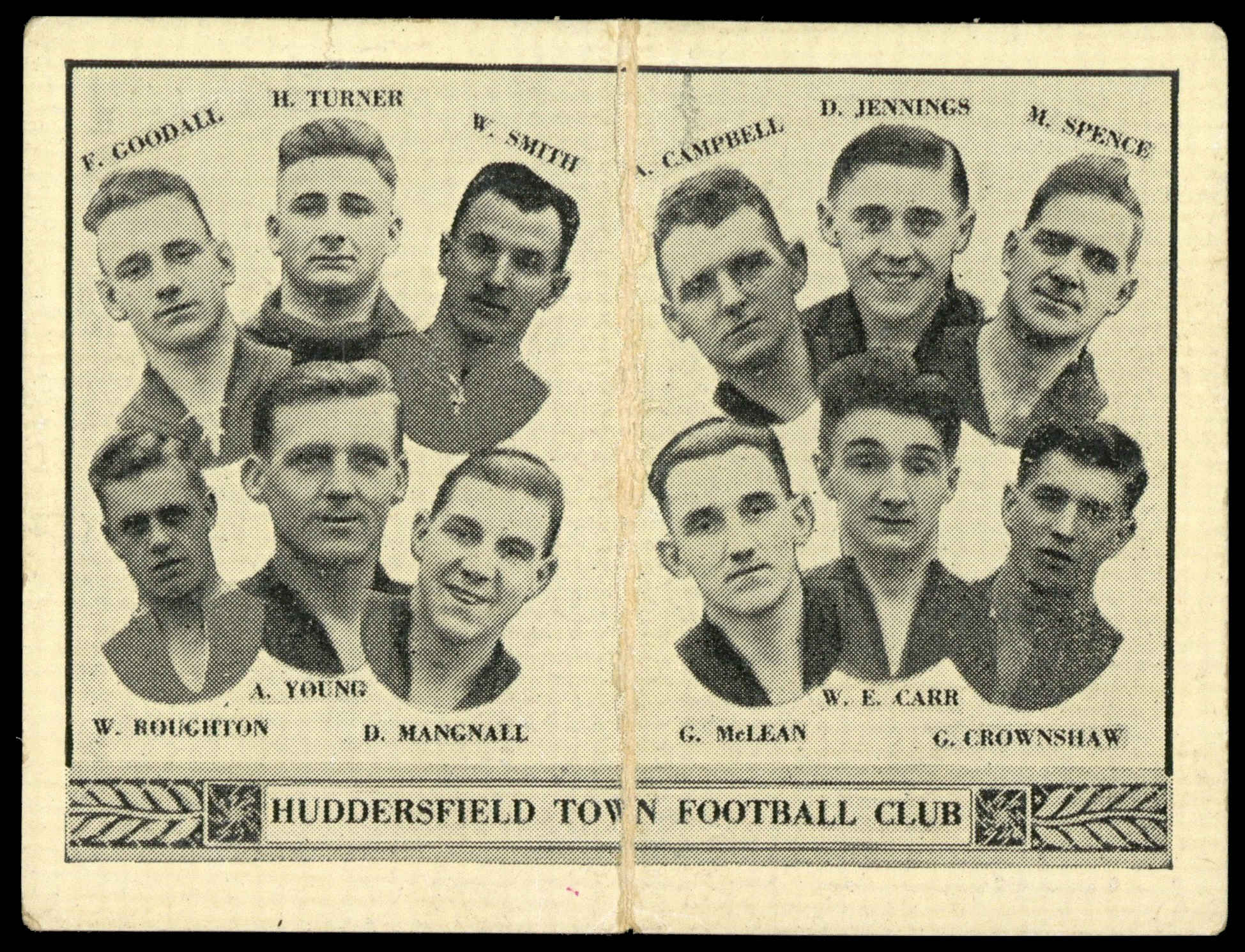 Barratt - 'English Teams Div 1 (1932)' (1932) - Huddersfield Town (Carr - Crownshaw last) Barratt - 'English Teams Div 1 (1932)' (1932) - Huddersfield Town (Carr - Crownshaw last)