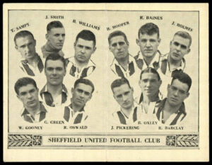 Barratt - 'English Teams Div 1 (1933)' (1933) - Sheffield United (Williams third) Barratt - 'English Teams Div 1 (1933)' (1933) - Sheffield United (Williams third)