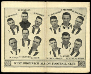 Barratt - 'English Teams Div 1 (1933)' (1933) - West Brom (Wood - Richardson last)