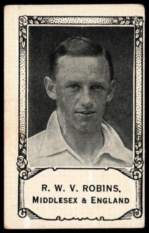 Barratt - 'Famous Cricketers 1930' (1930) - R.W.V. Robins (Middlesex)
