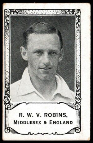 Barratt - 'Famous Cricketers 1932' (1932) - R.W.V. Robins (Middlesex)