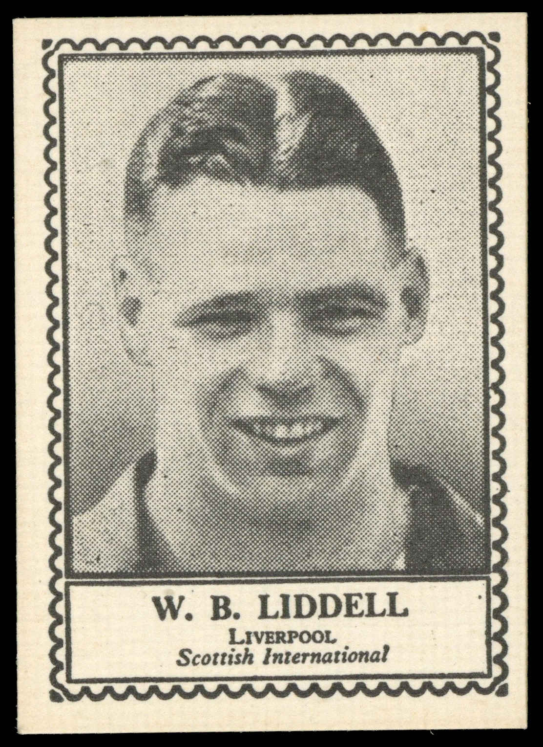 Barratt - 'Famous Footballers 1948-49' (1948) - W.B. Liddell (Liverpool) **PSA6** Barratt - 'Famous Footballers 1948-49' (1948) - W.B. Liddell (Liverpool) **PSA6**