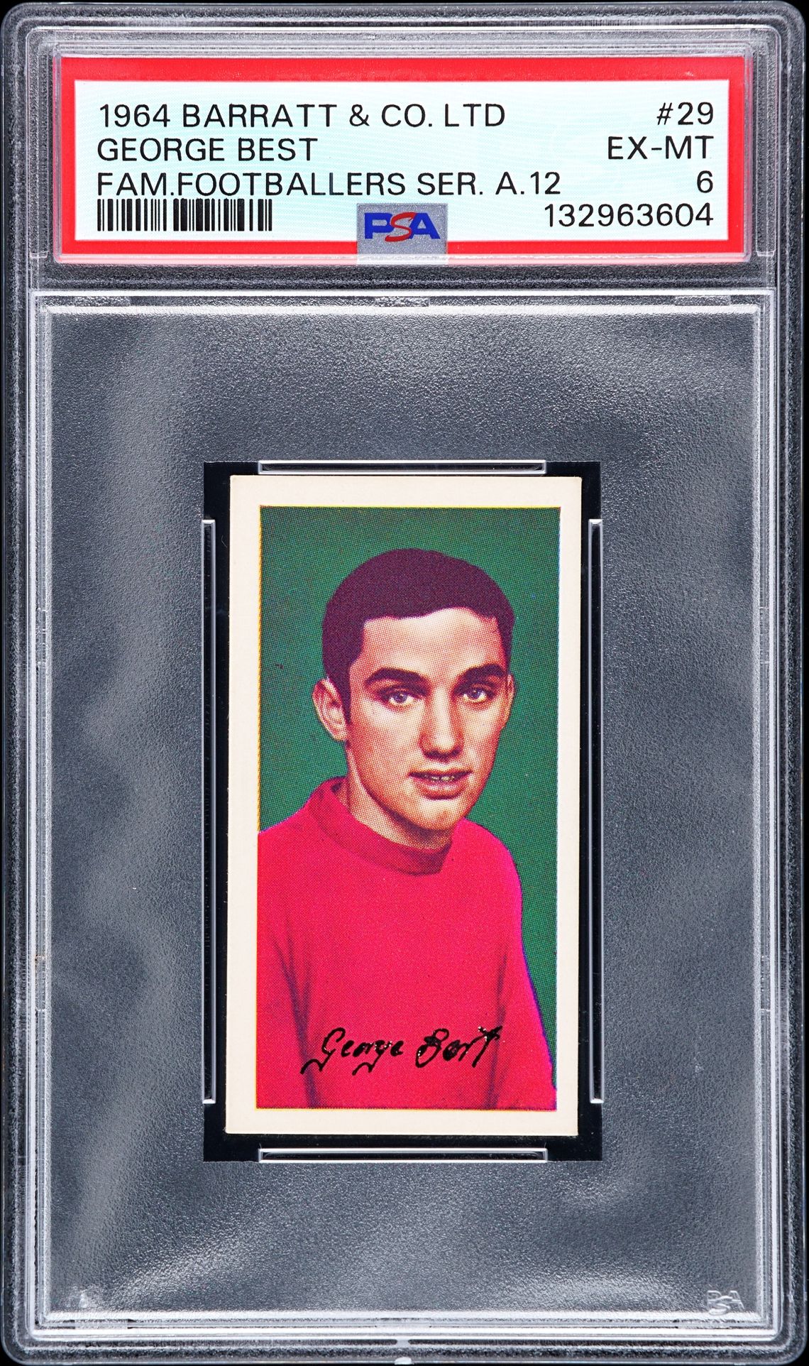 Barratt - 'Famous Footballers A.12.' (1964) - George Best (Manchester United) Barratt - 'Famous Footballers A.12.' (1964) - George Best (Manchester United)