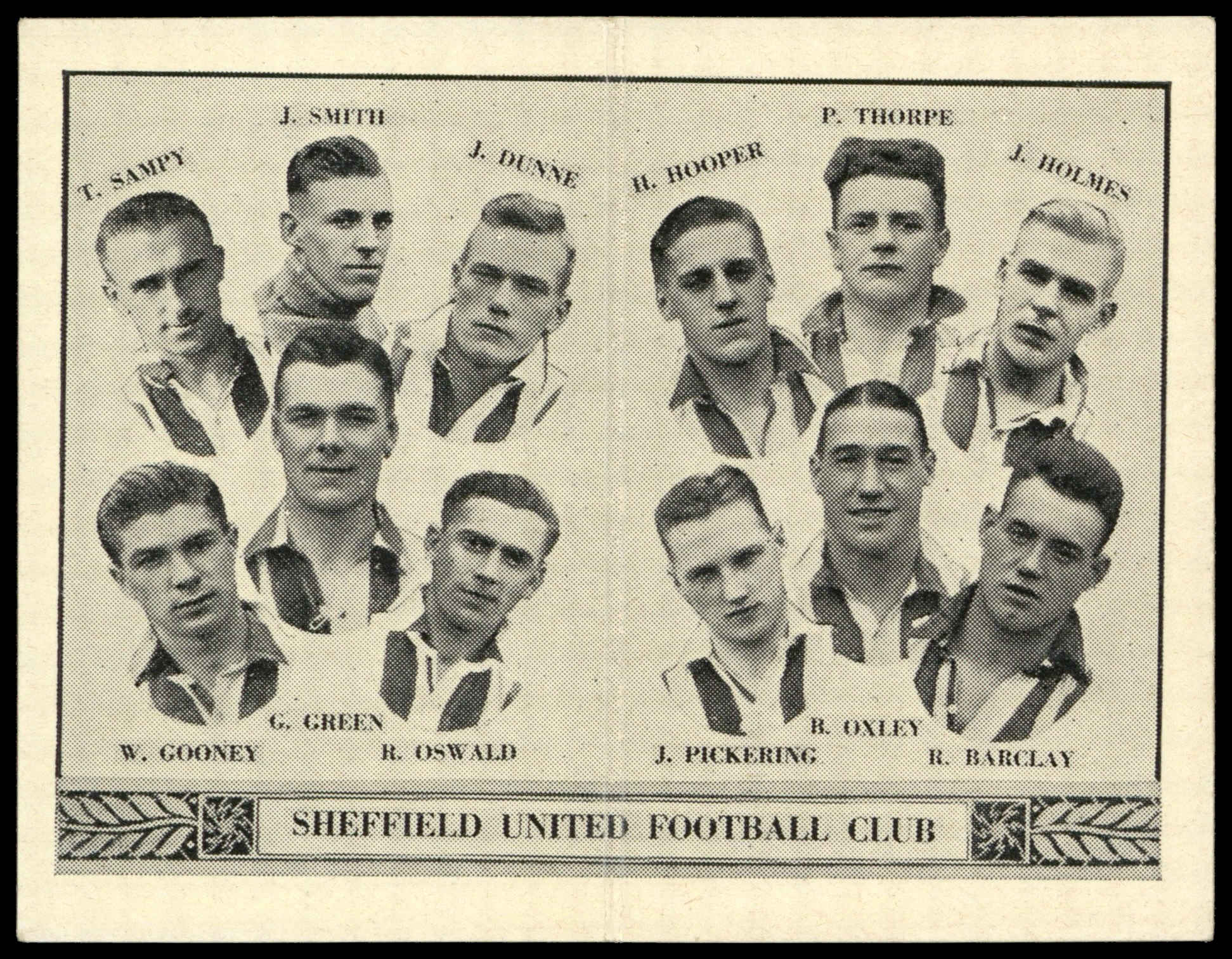 Barratt - 'English Teams Div 1 (1932)' (1932) - Sheffield United (Dunne third) Barratt - 'English Teams Div 1 (1932)' (1932) - Sheffield United (Dunne third)