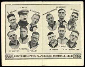 Barratt - 'English Teams Div 1 (1933)' (1933) - Wolverhampton Wanderers (Nelson - Ellis) Barratt - 'English Teams Div 1 (1933)' (1933) - Wolverhampton Wanderers (Nelson - Ellis)