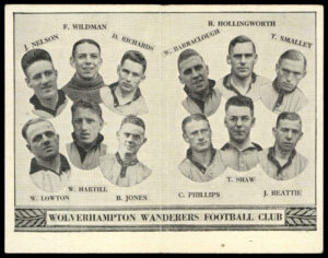 Barratt - 'English Teams Div 1 (1934)' (1934) - Wolverhampton Wanderers (Nelson, Wildman) Barratt - 'English Teams Div 1 (1934)' (1934) - Wolverhampton Wanderers (Nelson, Wildman)