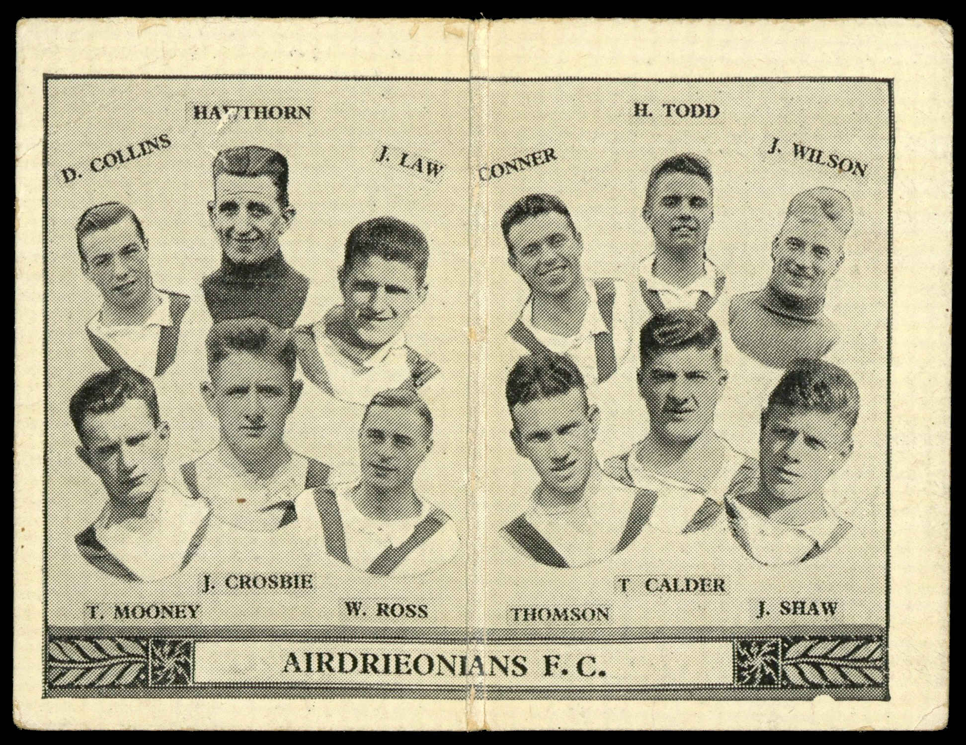 Barratt - 'Football Team Folders - Scottish' (1934) - Airdrieonians Barratt - 'Football Team Folders - Scottish' (1934) - Airdrieonians