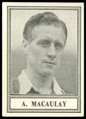 Barratt - 'Famous Footballers New Series (1950)' (1950) - A. Macaulay (Fulham) Barratt - 'Famous Footballers New Series (1950)' (1950) - A. Macaulay (Fulham)