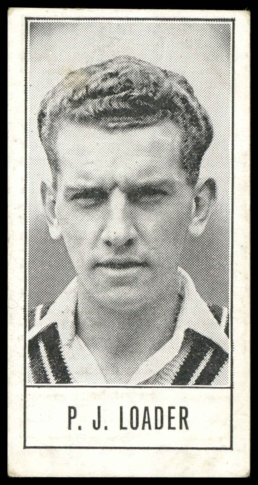 Barratt - 'Test Cricketers by E.W. Swanston' (1956) - P.J. Loader (Surrey) Barratt - 'Test Cricketers by E.W. Swanston' (1956) - P.J. Loader (Surrey)