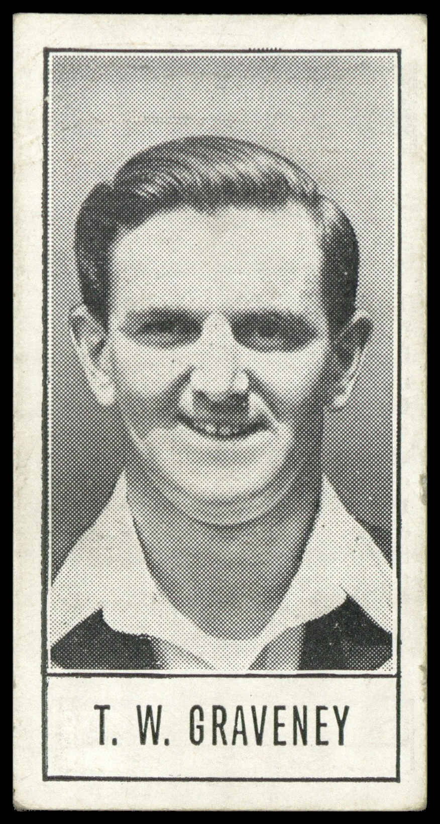 Barratt - 'Test Cricketers by E.W. Swanston' (1956) - T.W. Graveney (Glocs) Barratt - 'Test Cricketers by E.W. Swanston' (1956) - T.W. Graveney (Glocs)