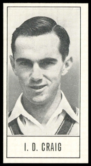 Barratt - 'Test Cricketers (Series B)' (1957) - I.D. Craig (New South Wales) Barratt - 'Test Cricketers (Series B)' (1957) - I.D. Craig (New South Wales)