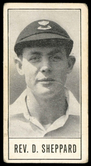 Barratt - 'Test Cricketers (Series B)' (1957) - Rev. D. Shephard (Sussex) Barratt - 'Test Cricketers (Series B)' (1957) - Rev. D. Shephard (Sussex)