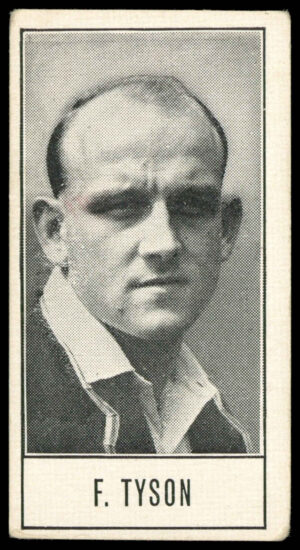 Barratt - 'Test Cricketers (Series B)' (1957) - F. Tyson (Northants) Barratt - 'Test Cricketers (Series B)' (1957) - F. Tyson (Northants)