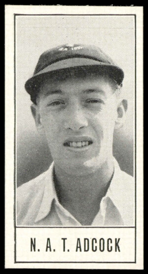 Barratt - 'Test Cricketers (Series B)' (1957) - N.A.T. Adcock (South Africa) Barratt - 'Test Cricketers (Series B)' (1957) - N.A.T. Adcock (South Africa)