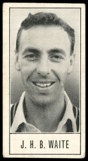 Barratt - 'Test Cricketers (Series B)' (1957) - J.H.B. Waite (South Africa) Barratt - 'Test Cricketers (Series B)' (1957) - J.H.B. Waite (South Africa)