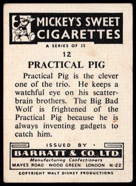 Barratt & Co - 'Walt Disney Characters' (1955) - Practical Pig Barratt & Co - 'Walt Disney Characters' (1955) - Practical Pig