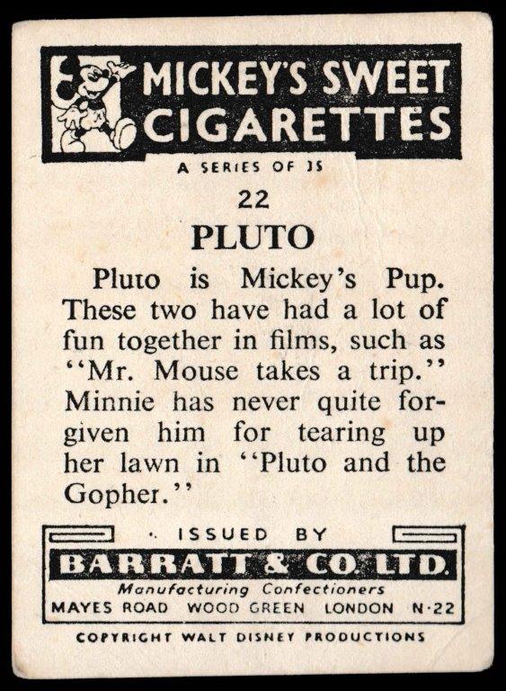 Barratt & Co - 'Walt Disney Characters' (1955) - Pluto Barratt & Co - 'Walt Disney Characters' (1955) - Pluto