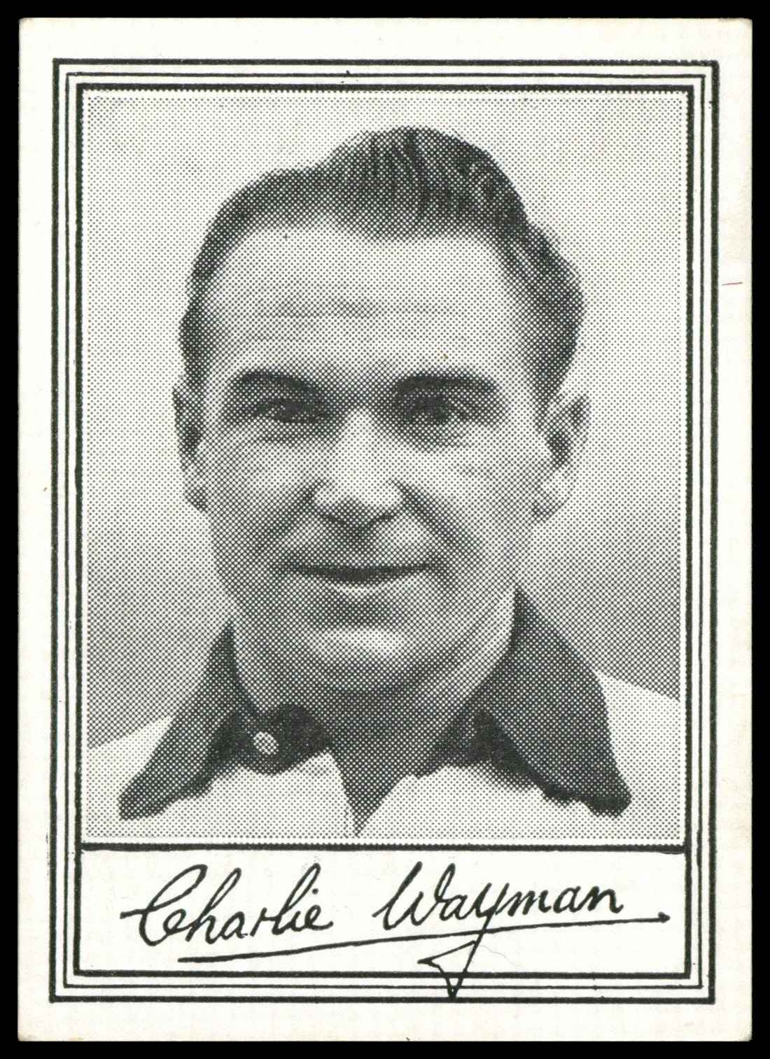 Barratt & Co - 'Famous Footballers A.2' (1954) #13ii C. Wayman (Middlesbrough) **VARIANT** Barratt & Co - 'Famous Footballers A.2' (1954) #13ii C. Wayman (Middlesbrough) **VARIANT**