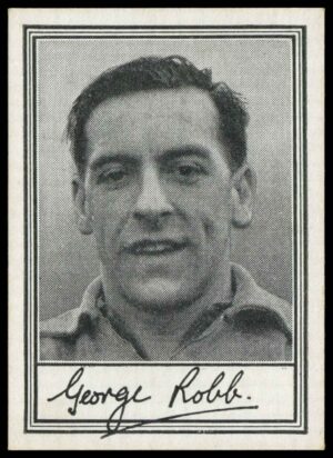 Barratt & Co - 'Famous Footballers A.3' (1955) #8 G. Robb (Tottenham Hotspur) Barratt & Co - 'Famous Footballers A.3' (1955) #8 G. Robb (Tottenham Hotspur)
