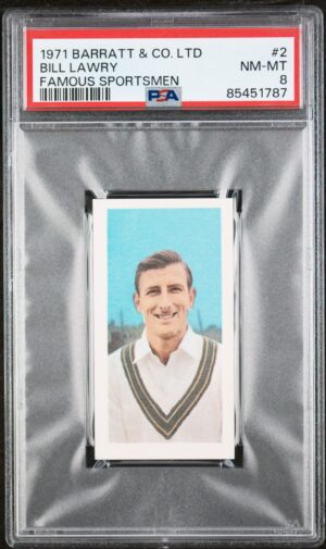 Barratt - 'Famous Sportsmen' (1971) - Bill Lawry (Cricket) **PSA8**