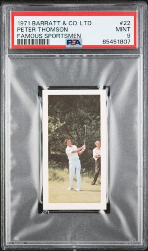 Barratt - 'Famous Sportsmen' (1971) - Peter Thompson (Golf) **PSA9** Barratt - 'Famous Sportsmen' (1971) - Peter Thompson (Golf) **PSA9**