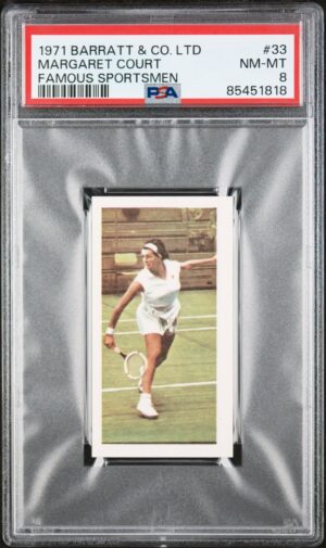Barratt - 'Famous Sportsmen' (1971) - Margaret Court (Tennis) **PSA8**