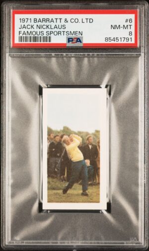 Barratt - 'Famous Sportsmen' (1971) - Jack Nicklaus (Golf) **PSA8**