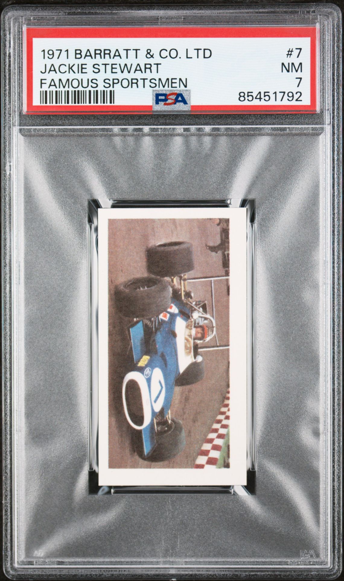 Barratt - 'Famous Sportsmen' (1971) - Jackie Stewart (Motor Racing) **PSA7** Barratt - 'Famous Sportsmen' (1971) - Jackie Stewart (Motor Racing) **PSA7**