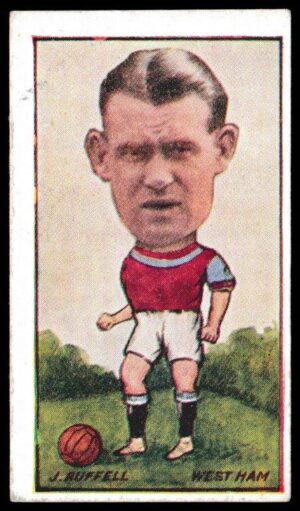 Barratt & Co - 'Football Action Caricatures' (1928) - J. Ruffell (West Ham)