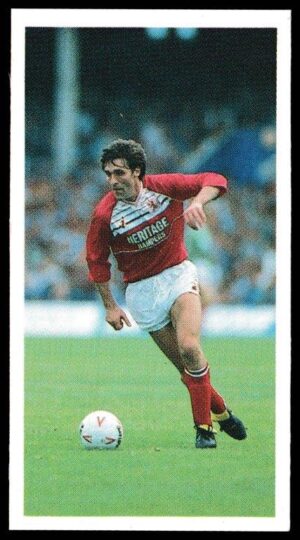 Bassett & Co - 'Football 1989-90 (Red Back)' - Card #28 - Bernie Slaven (Middlesbrough)