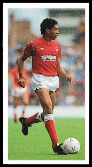 Bassett & Co - 'Football 1989-90 (Red Back)' - Card #7 - Des Walker (Notts Forest) Bassett & Co - 'Football 1989-90 (Red Back)' - Card #7 - Des Walker (Notts Forest)