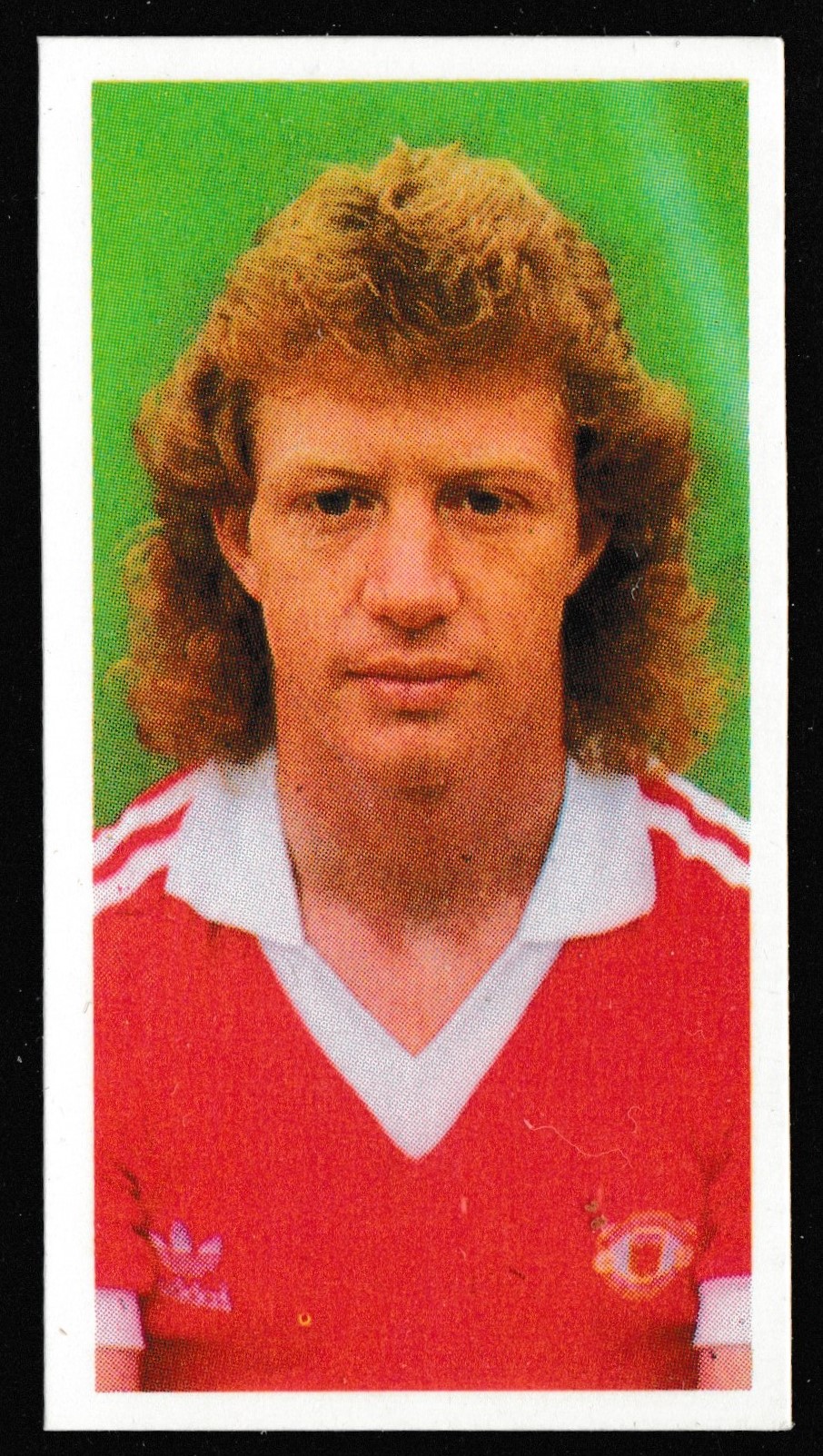Bassett - 'Footballers 1981-82' (1981) - Jimmy Nicholl (Manchester United) Bassett - 'Footballers 1981-82' (1981) - Jimmy Nicholl (Manchester United)