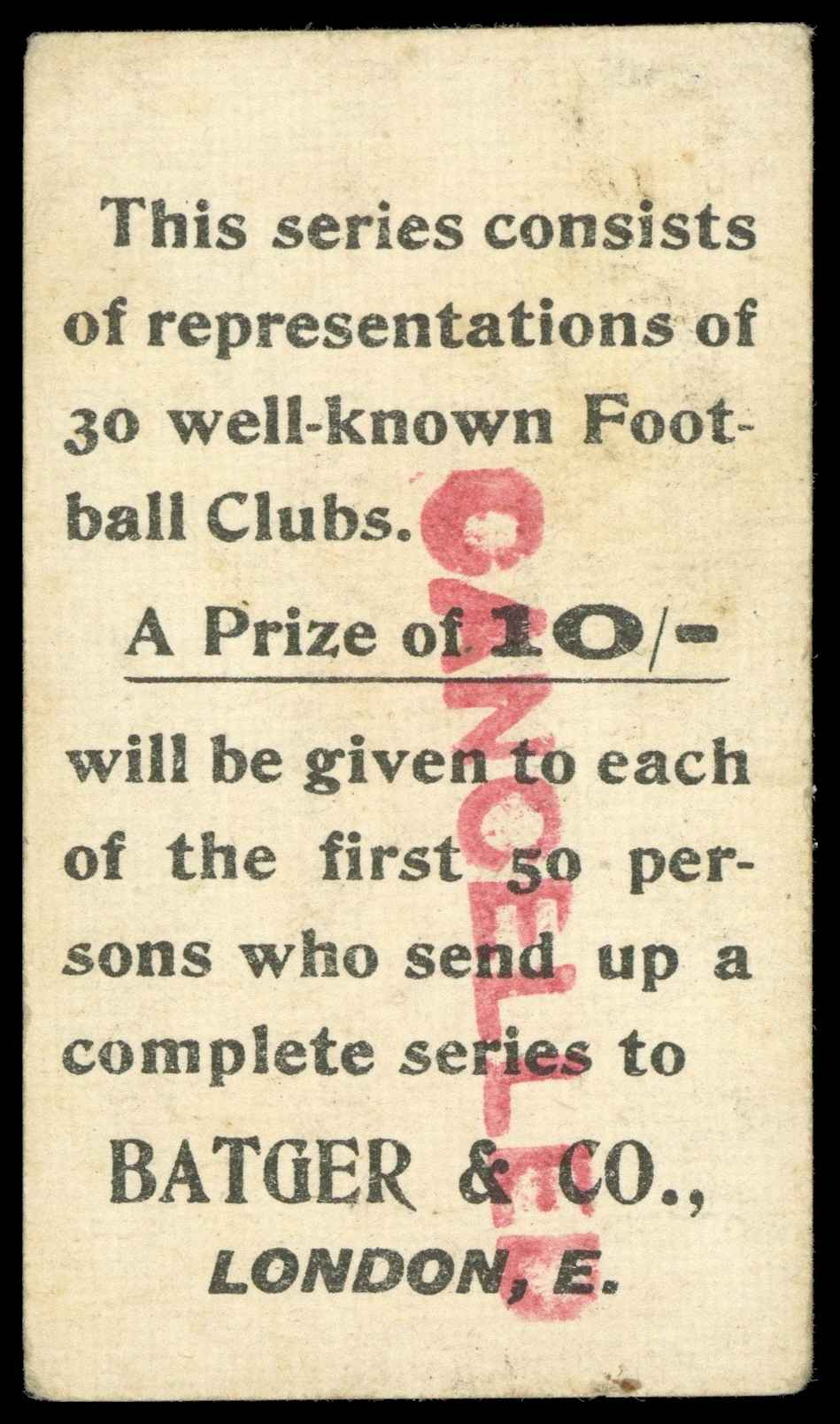 Batger & Co - 'Well Known Football Clubs' #27 Aberdeen F.C. (c1910) Batger & Co - 'Well Known Football Clubs' #27 Aberdeen F.C. (c1910)