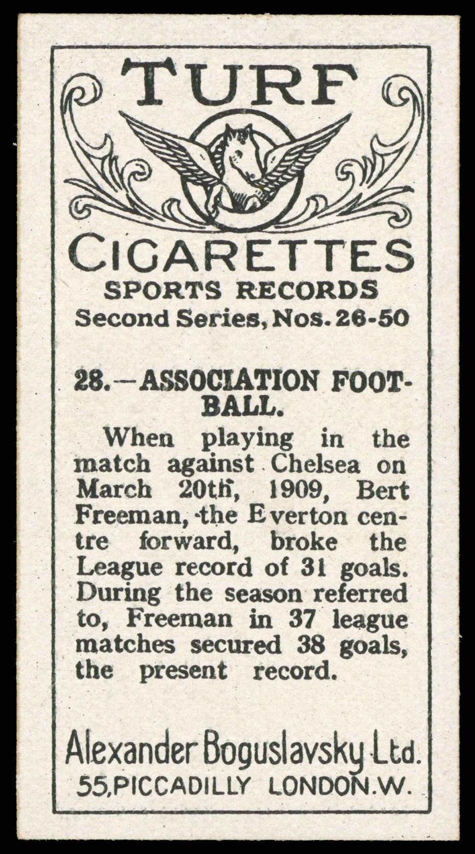 Boguslavsky - Association Football - Bert Freeman (Everton) - 'Sports Records (S2)' (1925) Boguslavsky - Association Football - Bert Freeman (Everton) - 'Sports Records (S2)' (1925)