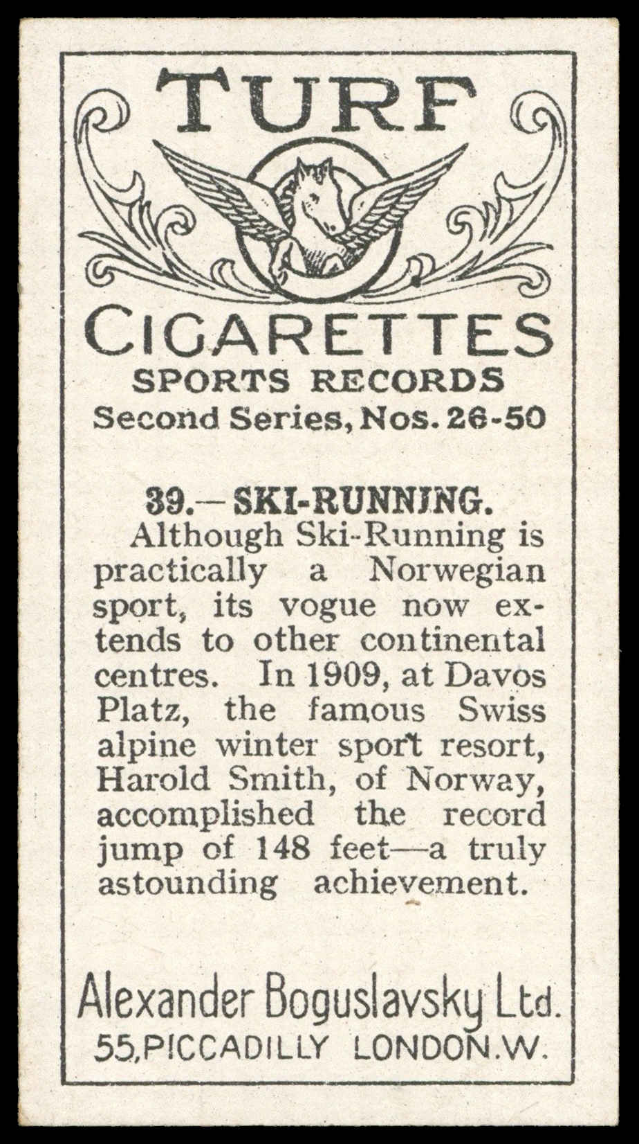 Boguslavsky - 'Sports Records (S2)' (1925) - #39 - Ski-Running - Harold Smith Boguslavsky - 'Sports Records (S2)' (1925) - #39 - Ski-Running - Harold Smith