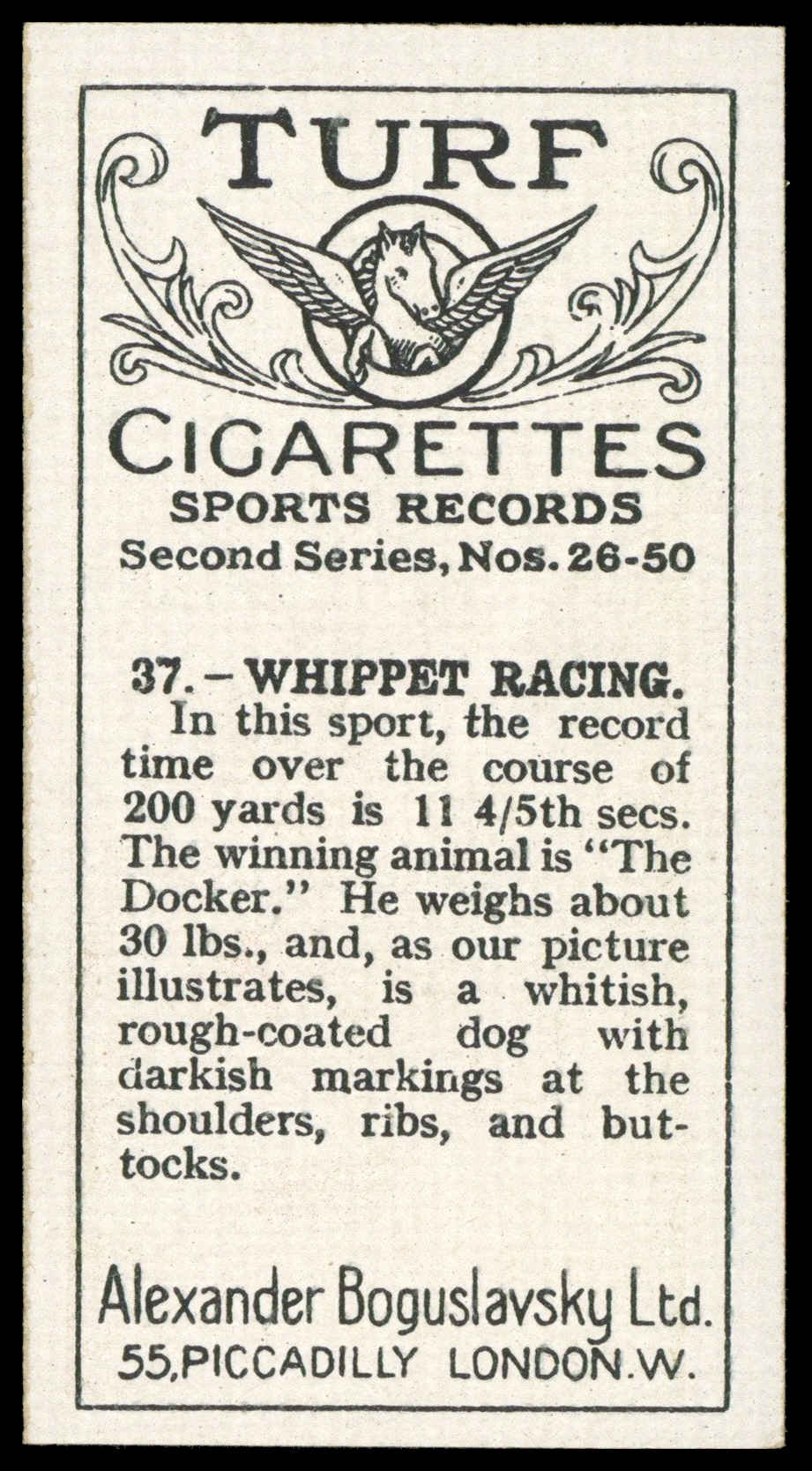 Boguslavsky - 'Sports Records (S2)' (1925) - Whippet Racing - The Docker Boguslavsky - 'Sports Records (S2)' (1925) - Whippet Racing - The Docker
